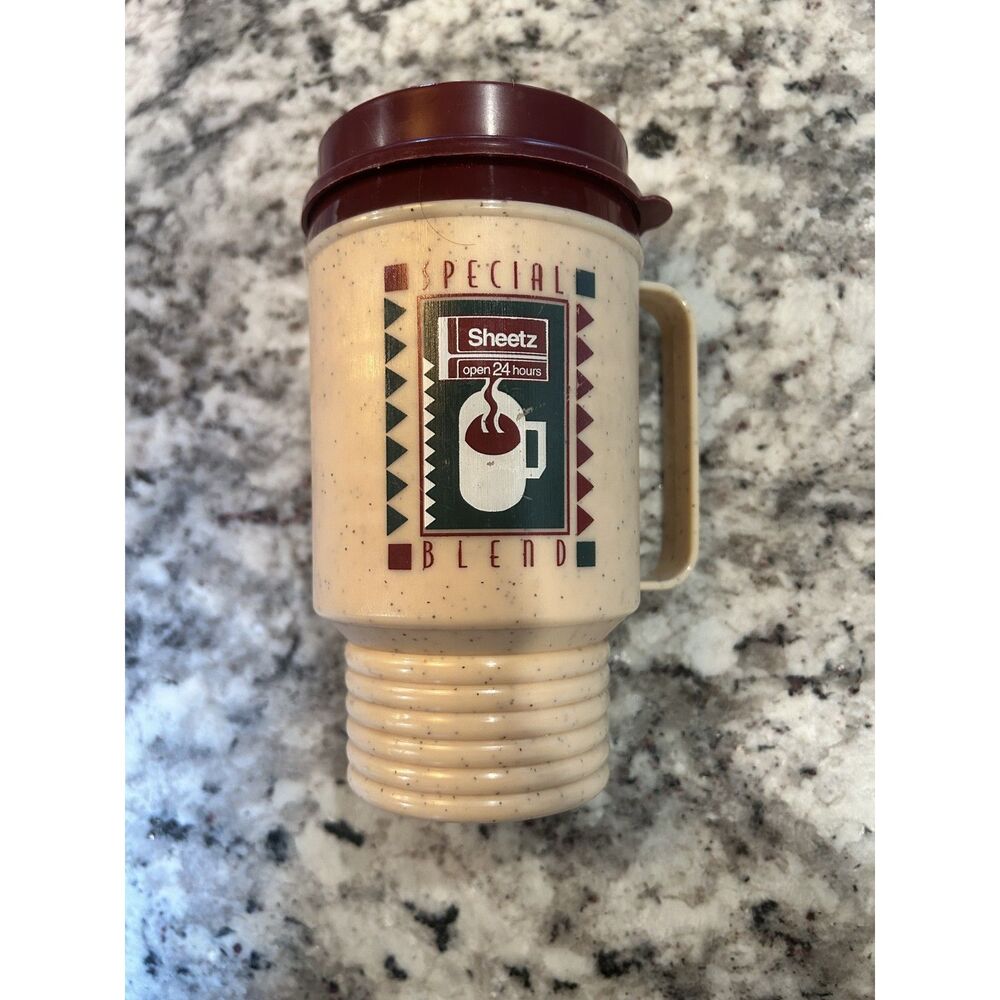 Vintage 1980s Sheetz Special Blend Coffee Travel Mug Aladdin USA Insulated